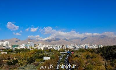 كیفیت هوای پایتخت قابل قبول است