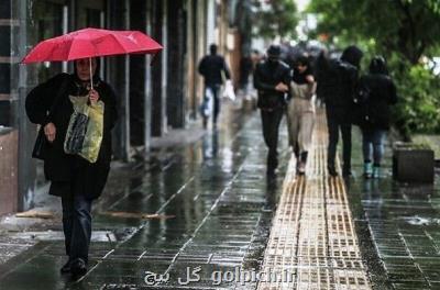 رگبار و رعد و برق و وزش باد شدید در ۱۲ استان