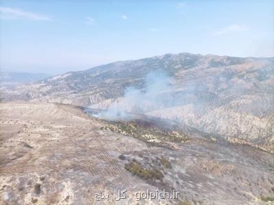 حریق در منطقه حفاظت شده جهان نما مهار گشت