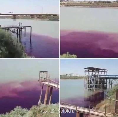 توضیحی درباره ایجاد لکه ارغوانی رنگ در رودخانه کارون
