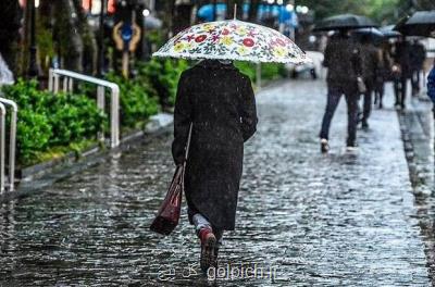 ادامه بارش باران در بعضی استان ها