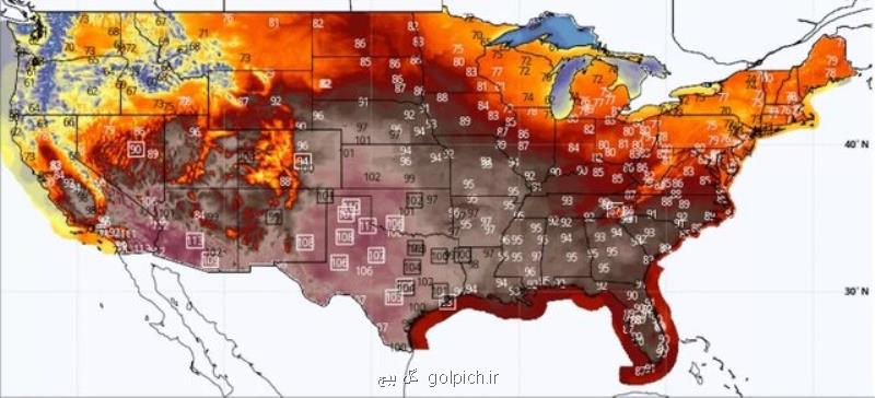 بیشتر از 100 میلیون آمریکایی گرفتار موج گرما