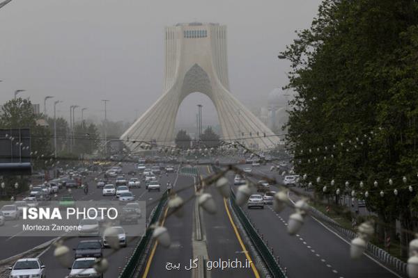 خیزش گرد و خاک در جنوب و غرب تهران