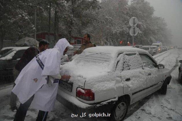 بارش سنگین برف در تهران