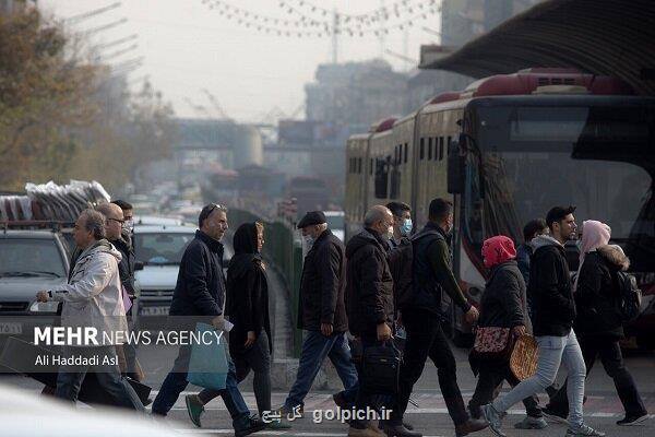 شاخص آلودگی هوا در مرز ناسالم قرار گرفت