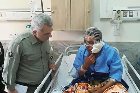 حال مرد صدمه دیده كلاله ای توسط پلنگ مساعد است