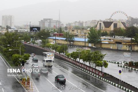 تداوم بارش باران و وزش باد شدید در بعضی مناطق كشور