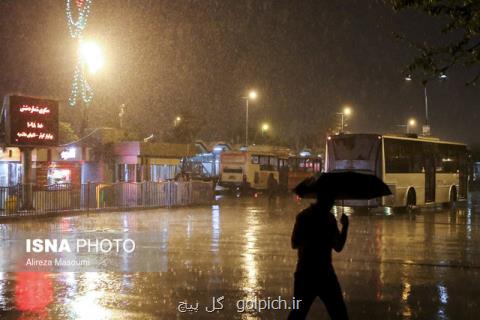 رگبار باران و و وزش تندباد لحظه ای در استان های شمالی