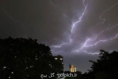 بارش باران، رعد و برق و وزش باد در ارتفاعات البرز