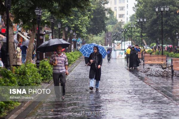 رگبار باران در 13 استان كشور