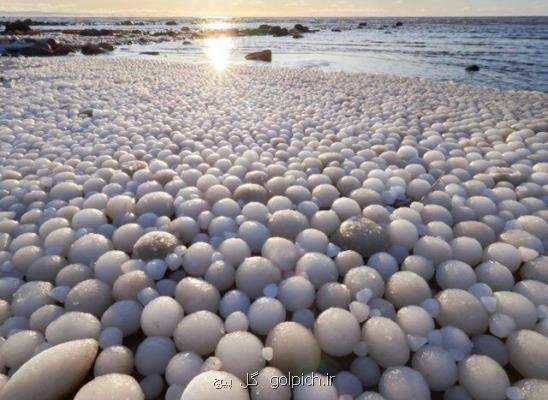 تخم مرغ های یخی در ساحل فنلاند